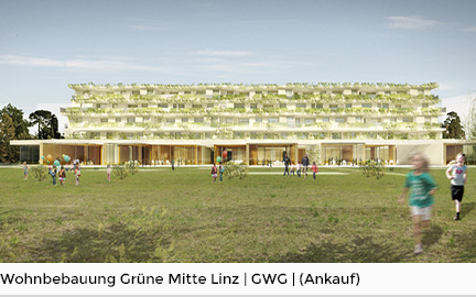 Wohnbebauung<br>Grüne Mitte Linz<br>GWG