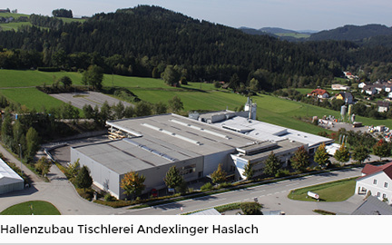 Hallenzubau<br>Tischlerei Andexlinger<br>Haslach